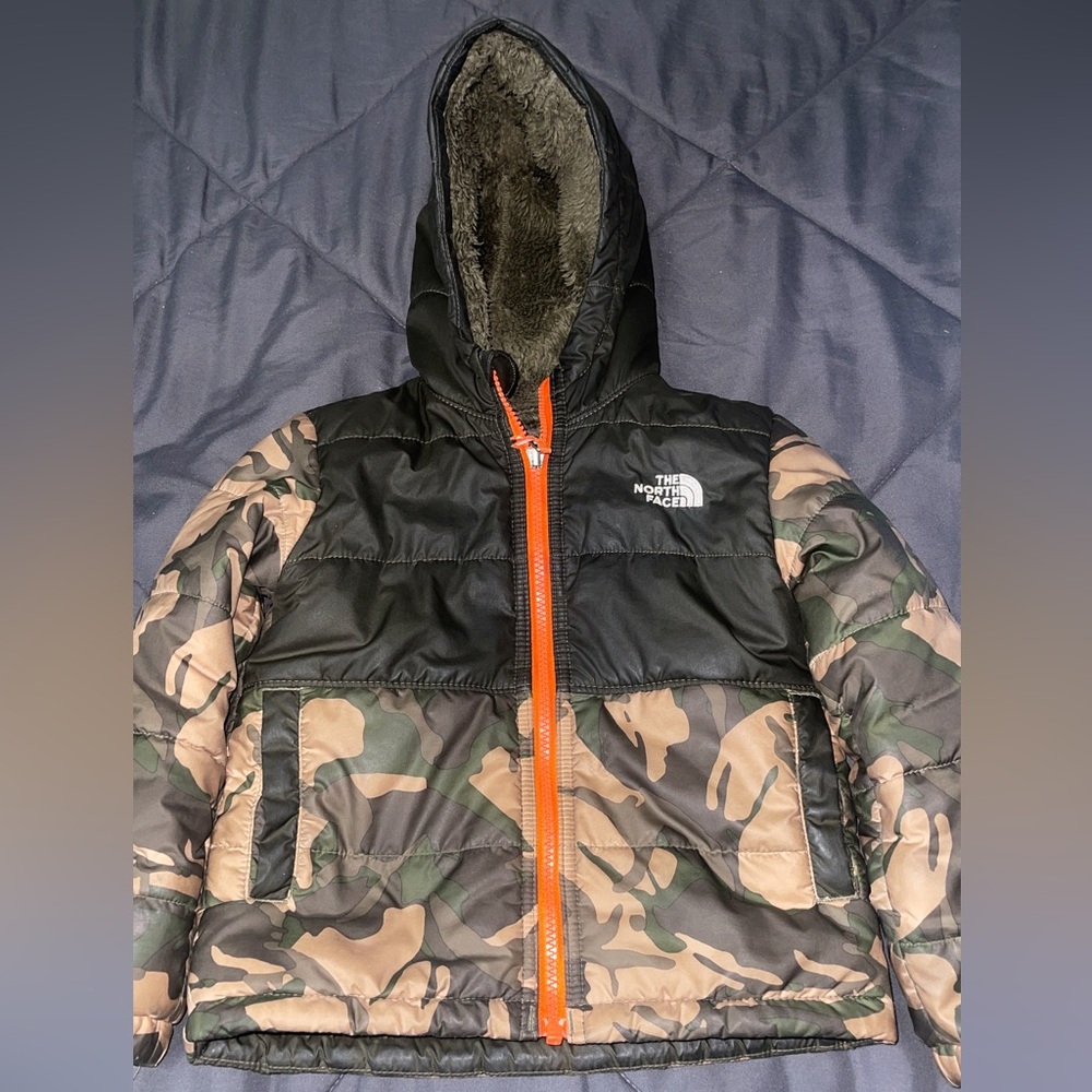 The North Face Kids Puffer Jacket - Black and Green Camo